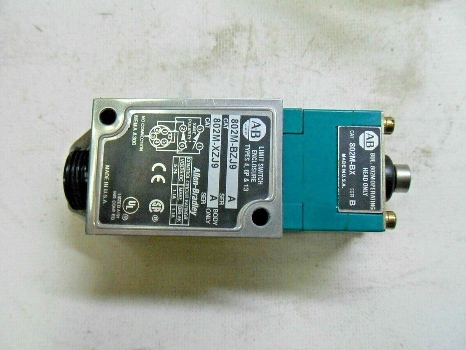 Allen-Bradley 802M-BZJ9 PRE-WIRED LIMIT SWITCH