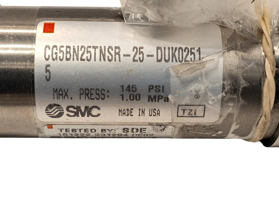 SMC CG5BN25TNSR-25-DUK02515 145 psi Double-Acting Pneumatic Cylinder