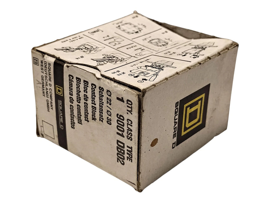 Square D 9001-DB02 220/380/500V AC 8/6/4 A Contact Block