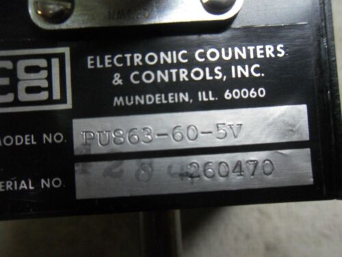 1 ELECTRONIC COUNTERS PU863-60-5V ENCODER