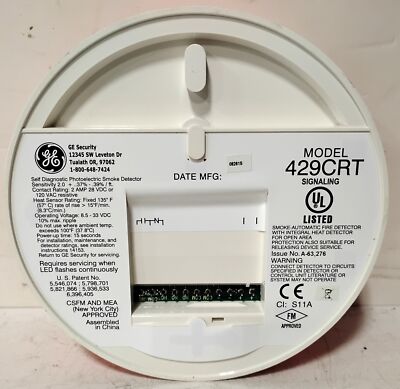 GE ESL 429CRT 12-24 V DC 2-Wire Self-Diagnostic Photoelectric Smoke Detector
