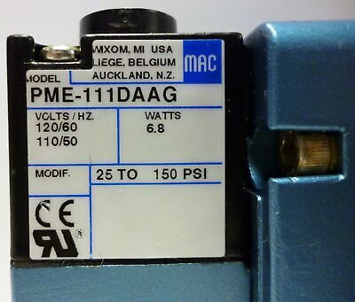 MAC Valve Inc MV-A3B-A141-PM-111DA Solenoid Valve