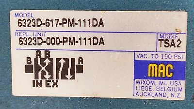 MAC Valves 6323D-617-PM-111DA Solenoid Valve