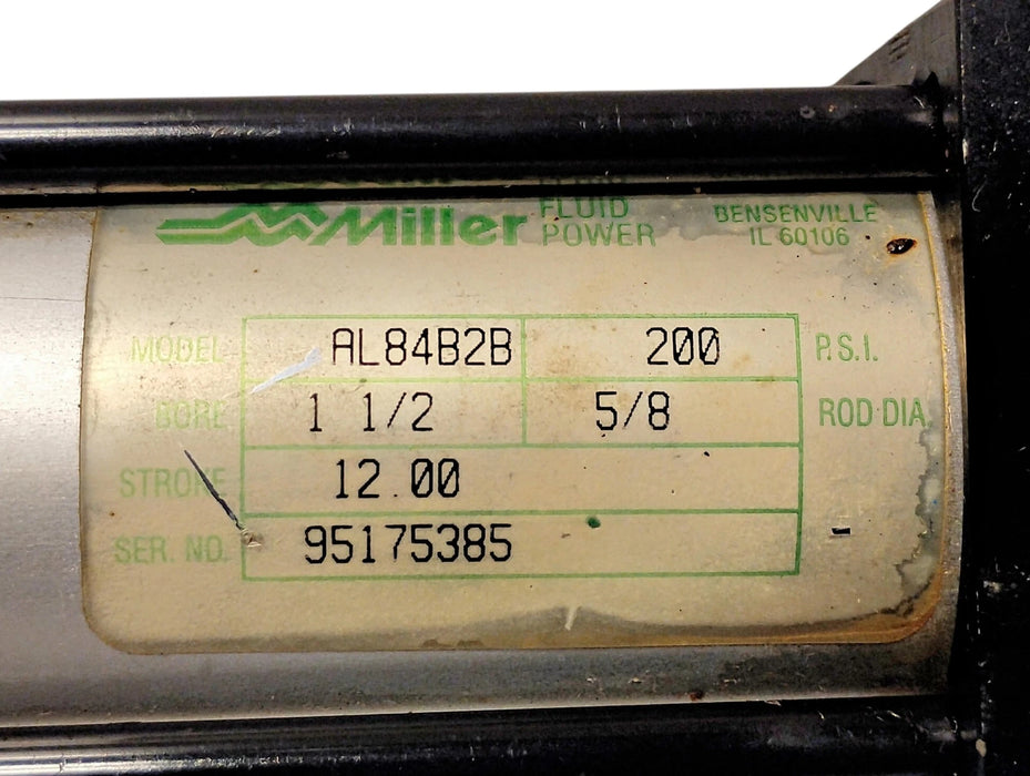 Miller Fluid Power AL84B2B 200 psi Pneumatic Cylinder