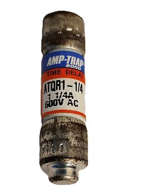 Ferraz Shawmut ATQR1-1/4 600 V AC / 300 V DC 1-1/4 A Time-Delay Fuse - Lot of 4