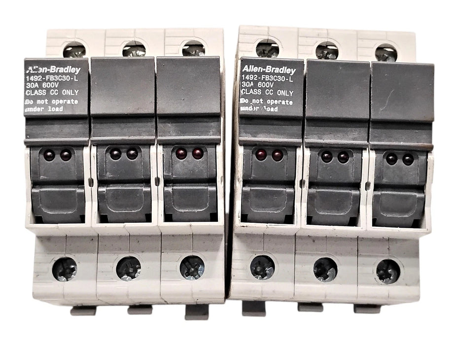 Allen-Bradley 1492-FB3C30-L 600 V 30 A 3-Pole Class CC Fuse Holder w/ Indicators