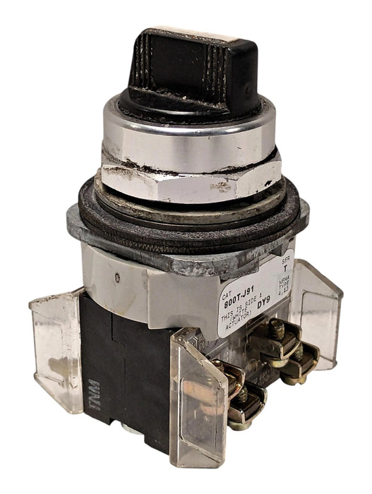 Allen-Bradley 800T-J91B Ser T 600V AC/DC 3-Position Selector Switch