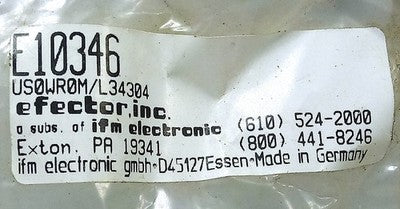 IFM Efector E10346 US0WR0M/L34304 125/150 V AC/DC 4-Pin Wireable M12 Connector