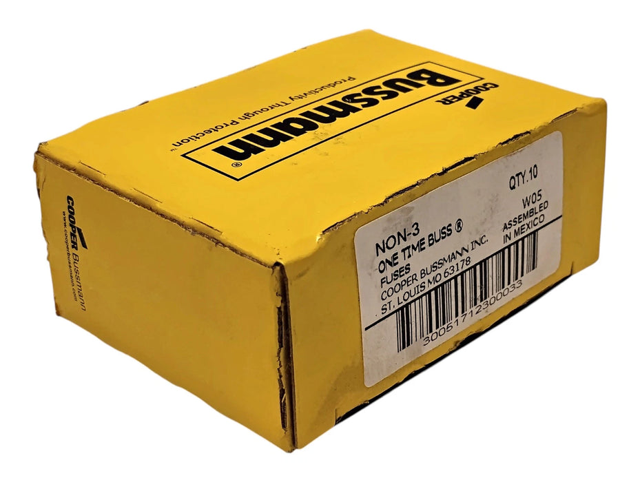 Bussmann NON-3 250 V AC 3 A One-Time Non-Current-Limiting Fast-Acting Fuse