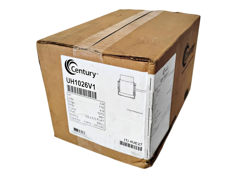 Century Motors UH1026V1 115 V 1/4 HP 1075 RPM 1 PH TEAO Unit Heater Motor