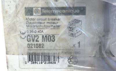 Telemecanique GV2-M03 Manual Motor Starter w/ GV1-A01 Auxiliary Contact Block