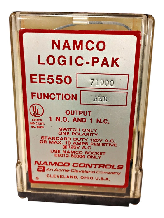 NAMCO EE550-71000 Logic-Pak 120 V AC Relay w/ AND Function