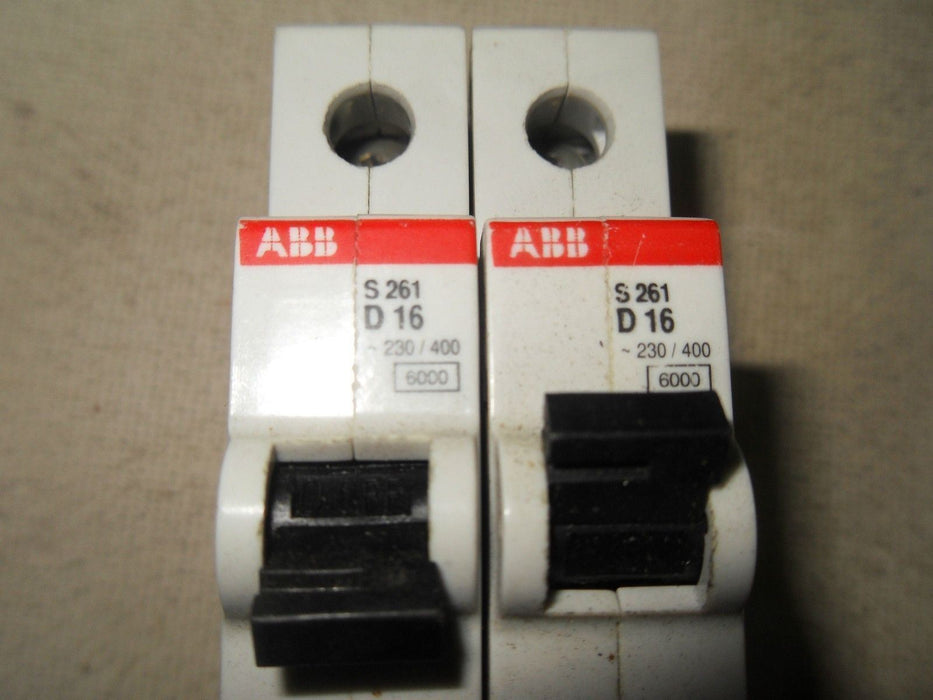 4 ABB S261-D16/D-4 Circuit Breakers 230/400, Amps 1.6 1P