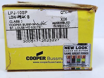 Bussmann LPJ-10SP LOW-PEAK 600 V 10 A Class J Current-Limiting Time Delay Fuse