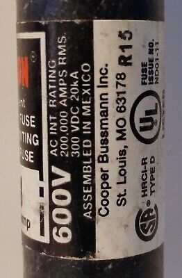 Bussmann FRS-R-8 600 V AC / 300 V DC 8 A Time-Delay Fuses - Lot of 7