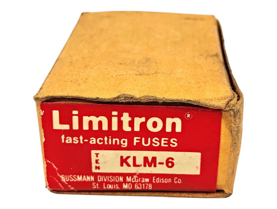 Bussmann KLM-6 600 V AC/DC 6 A Current-Limiting Fast-Acting Fuses