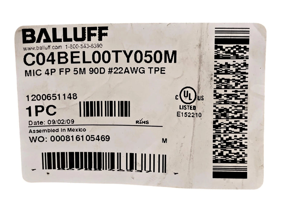 Balluff C04BEL00TY050M PLC Cable