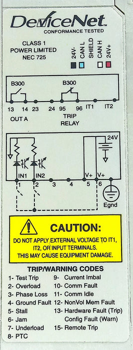 Allen-Bradley 193-EC1DD 600 V AC 9-45 A Solid State Overload Protection Relay