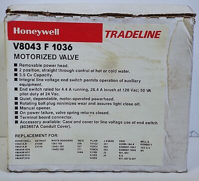 Honeywell V8043F1036 TRADELINE Motorized Valve