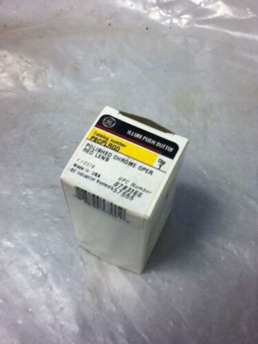 GE P9CPLRGD 600VAC/300VDC Red Illuminated Flush Head Momentary Pushbutton