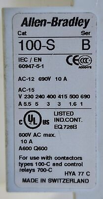 Allen-Bradley 100-SB10 600 V 10 A Auxiliary Contact Block
