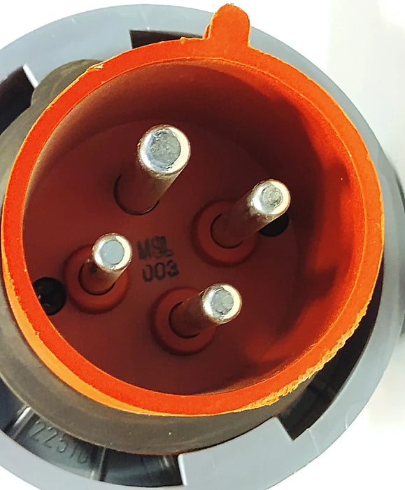 MENNEKES ME 430P7W 480 V AC 30 A 3 Pole 4 Wire Pin and Sleeve Plug