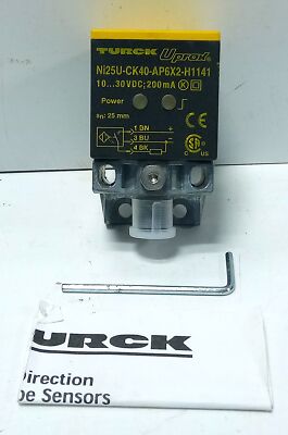 Turck NI25U-CK40-AP6X2-H1141 10-30 V DC Inductive Proximity Sensor