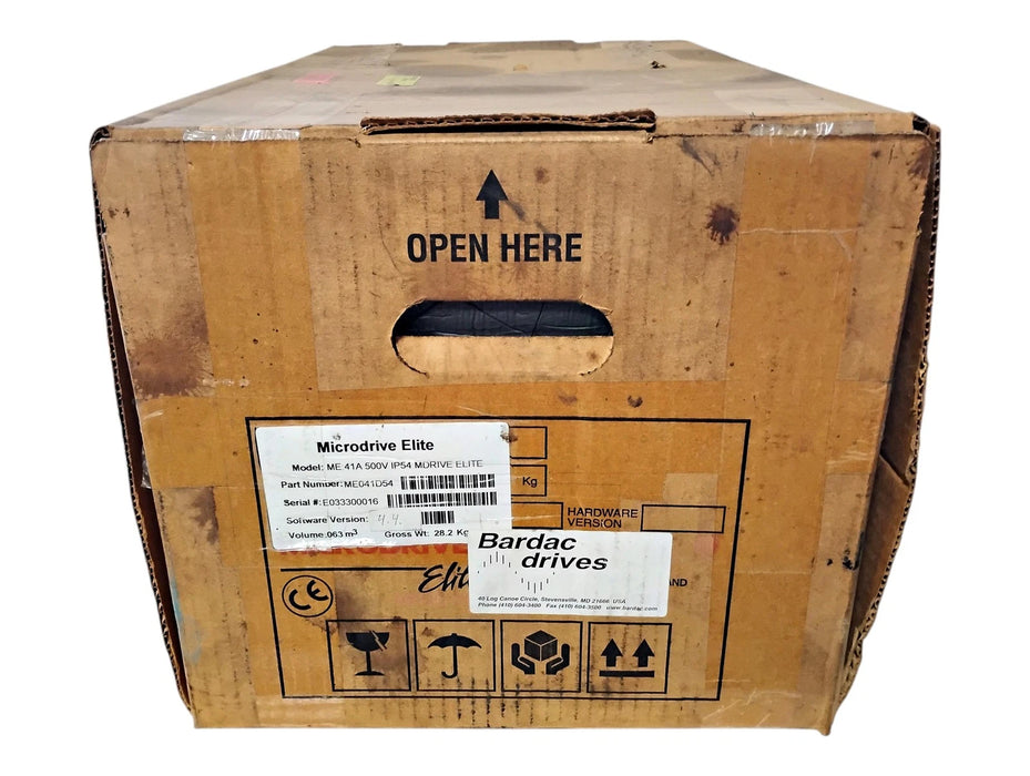 Bardac ME041D54 Ver 4.4 500 V 40 HP IP54 NEMA 12 AC Flux Vector Drive