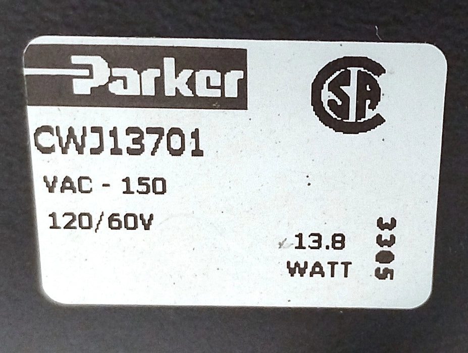Parker CWJ13701 120 V AC VAC-150 psi Pneumatic Solenoid Valve w/ 3/8 in Ports