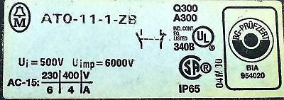 Moeller AT0-11-1-ZB 230/400 V 4-6 A Safety Interlock Switch