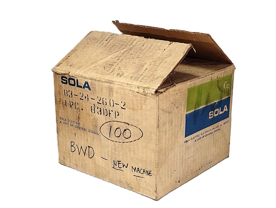 SOLA 83-24-260-2 Linear Power Supply w/ 120/240VAC Input and 24VDC 6A Output