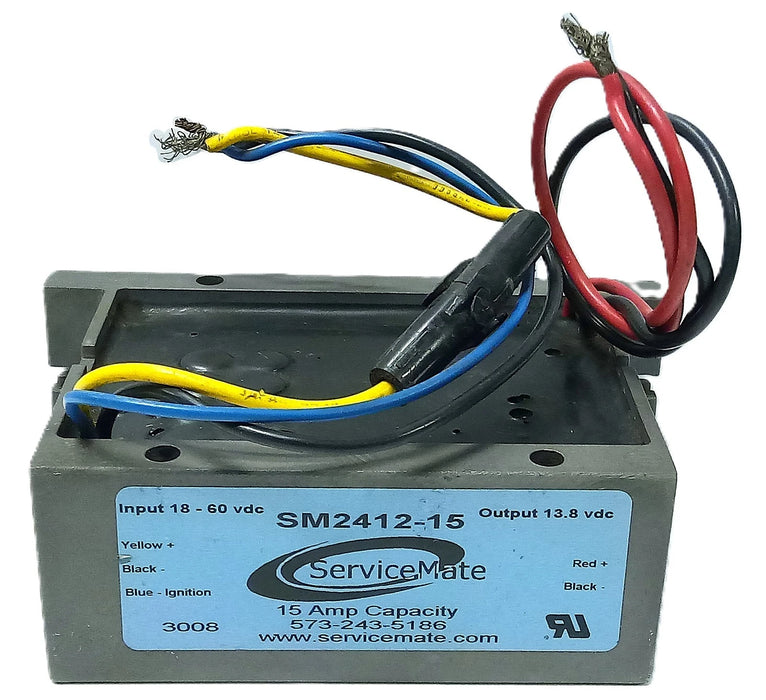 ServiceMate SM2412-15 15 A Power Supply w/ 18-60 V DC Input 13.8 V DC Output