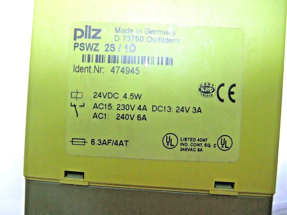 Pilz Safety Relay PSWZ 2S/10