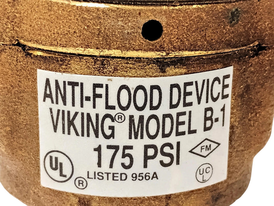 Viking B-1 08061 175 psi Anti-Flood Valve w/ 1/2 in NPT Ports