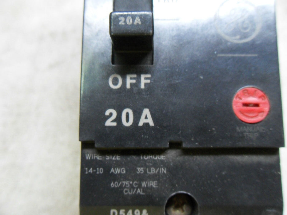 GE TEYMO-220 20A 2 Pole Circuit Breaker