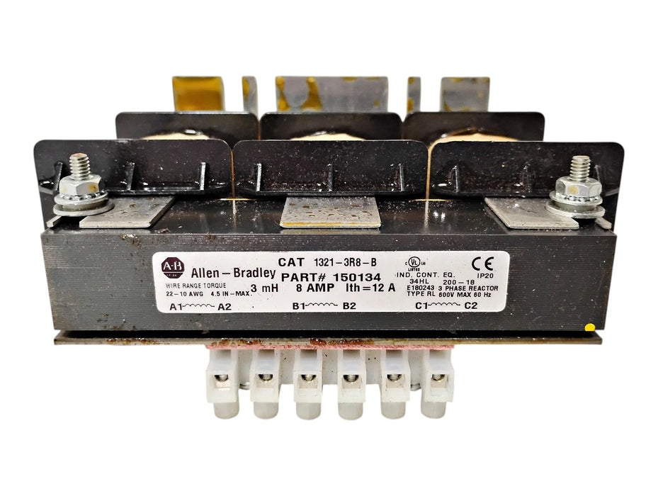 Allen-Bradley 1321-3R8-B 150134 8 A 3 mH 3-Phase Line Reactor