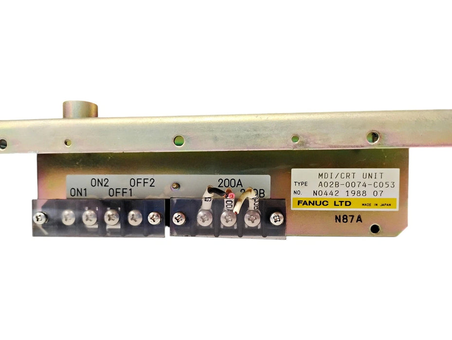 Fanuc A02B-0074-C053 A61L-0001-0094 14-in Color MDI/CRT Unit