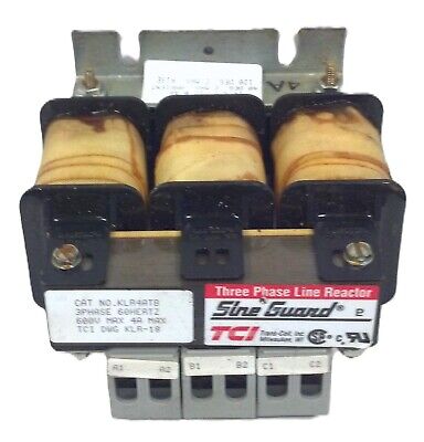 Trans-Coil KLR4ATB Three Phase Line Reactor 600 Volt 4 Amp
