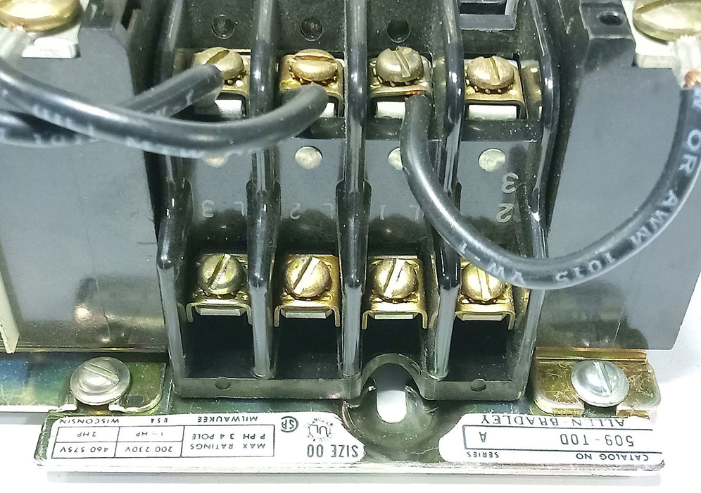 Allen-Bradley 509-TOD Non-Reversing Starter w/ 110/120 V AC Coil and W39 Heaters