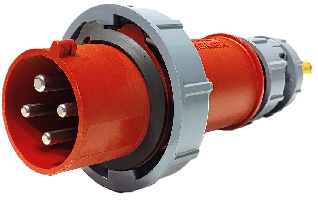 MENNEKES ME 430P7W 480 V AC 30 A 3 Pole 4 Wire Pin and Sleeve Plug