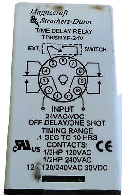 Magnecraft TDRSRXP-24V Adjustable Off Delay/One Shot Time Delay Relay