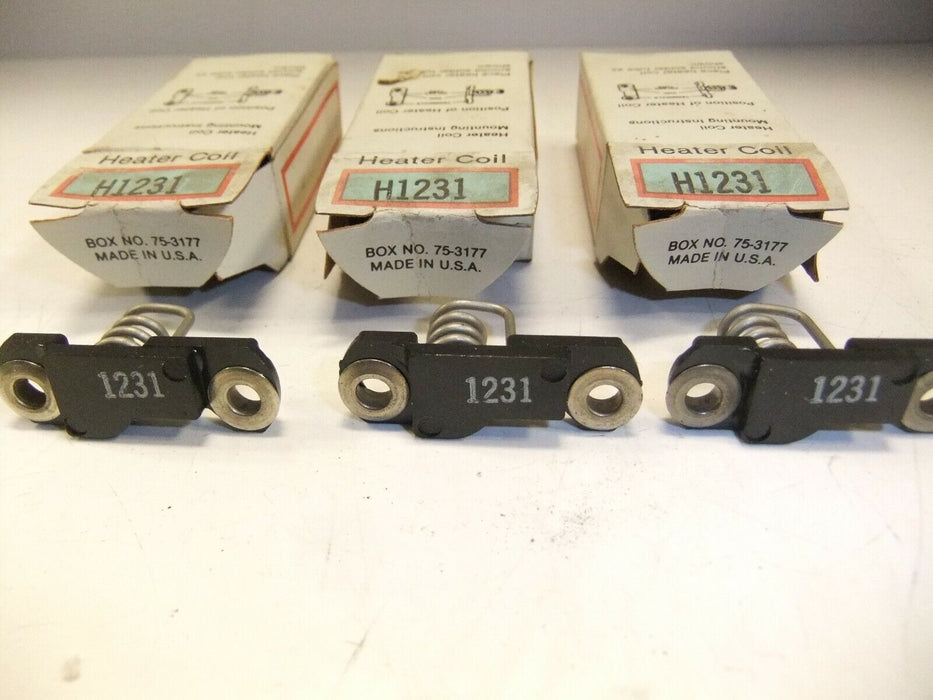 3 Cutler-Hammer Overload Thermal Unit Heater Coils H1231