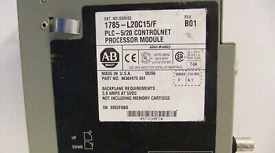 Allen-Bradley PLC 5/20 Controlnet Processor Module 1785-L20C15/F