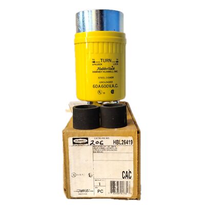 Hubbell HBL26419 600 V 60 A 3 Pole 4 Wire Plug