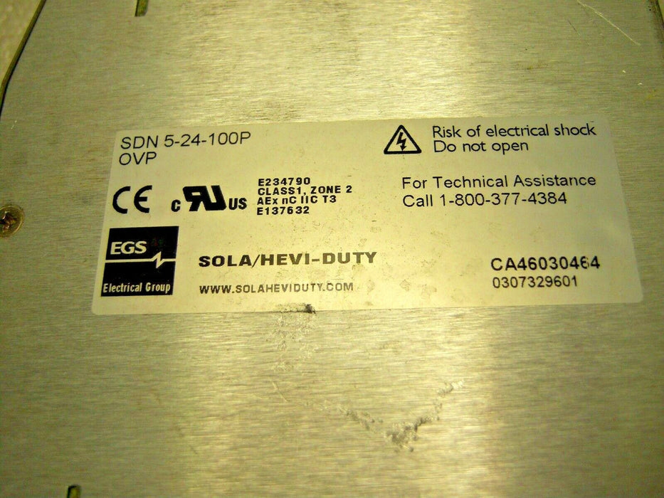 Sola Power Supply SDN 5-24-100P 24VDC 5A