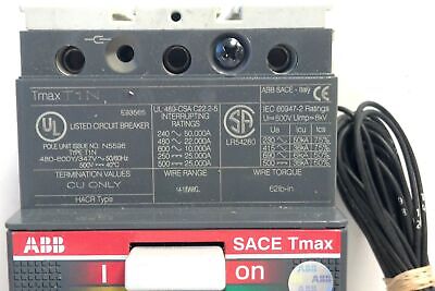 ABB T1N060TLA 60 A 3 P SACE TMAX T1N Thermal Magnetic Circuit Breaker