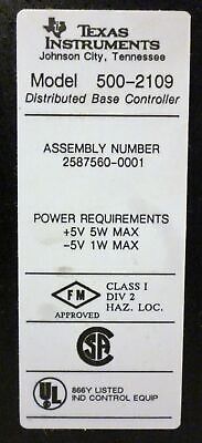 Texas Instruments 500-2109 Distributed Base Controller Module