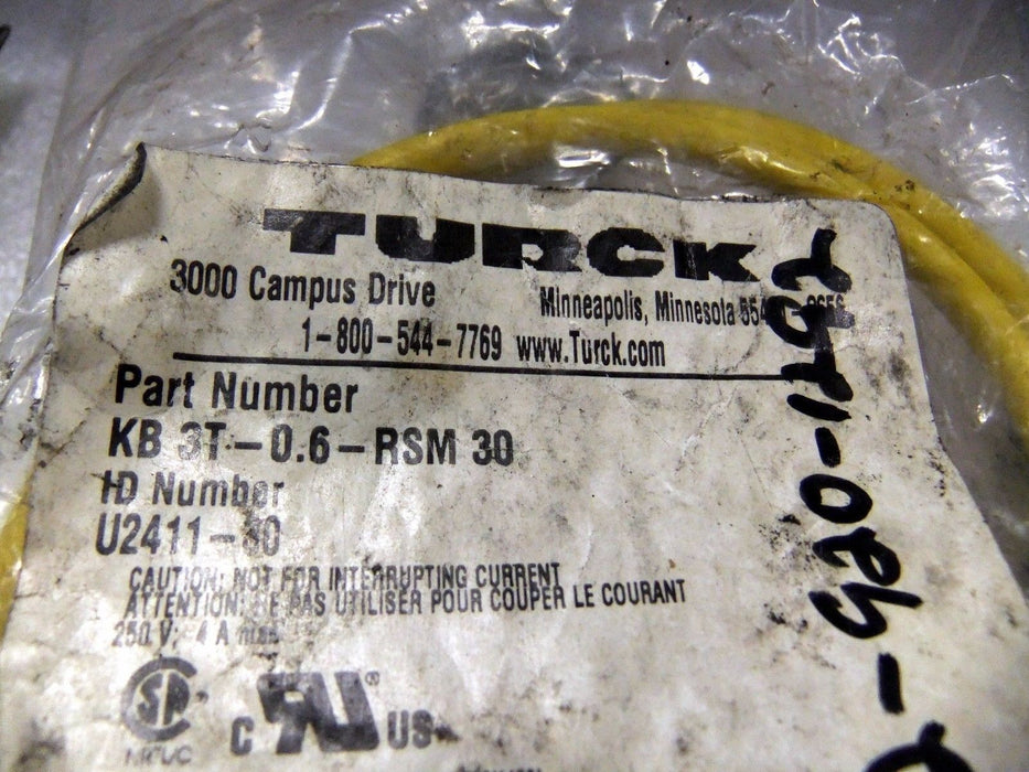 Turck KB-3T-0.6-RSM30 Cable U2411-30