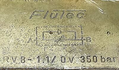 FLUTEC RV8-1.1/0V 350 bar Flow Control Valve