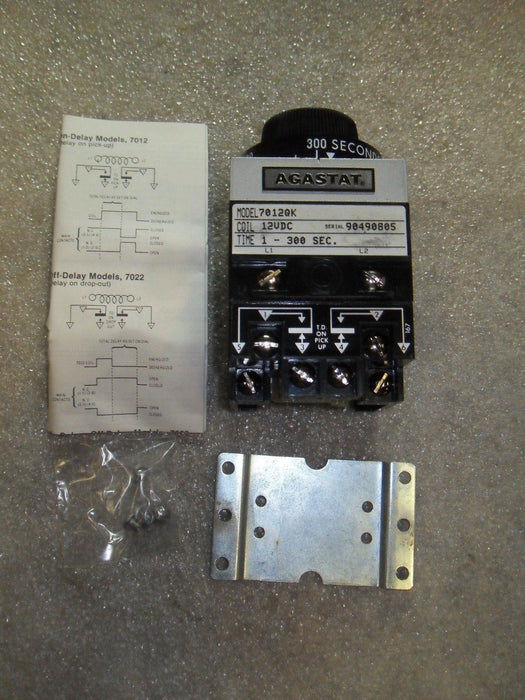 Agastat 7012QK 1-300 SEC 12VDC Timing Relay